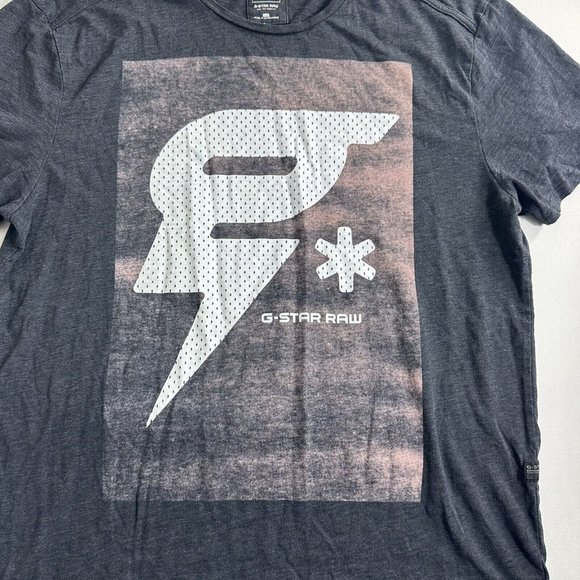 G-STAR RAW GRAPHIC TEE T SHIRT Mens‎ Size XL Short Sleeve Casual Gray Active - Picture 2 of 9